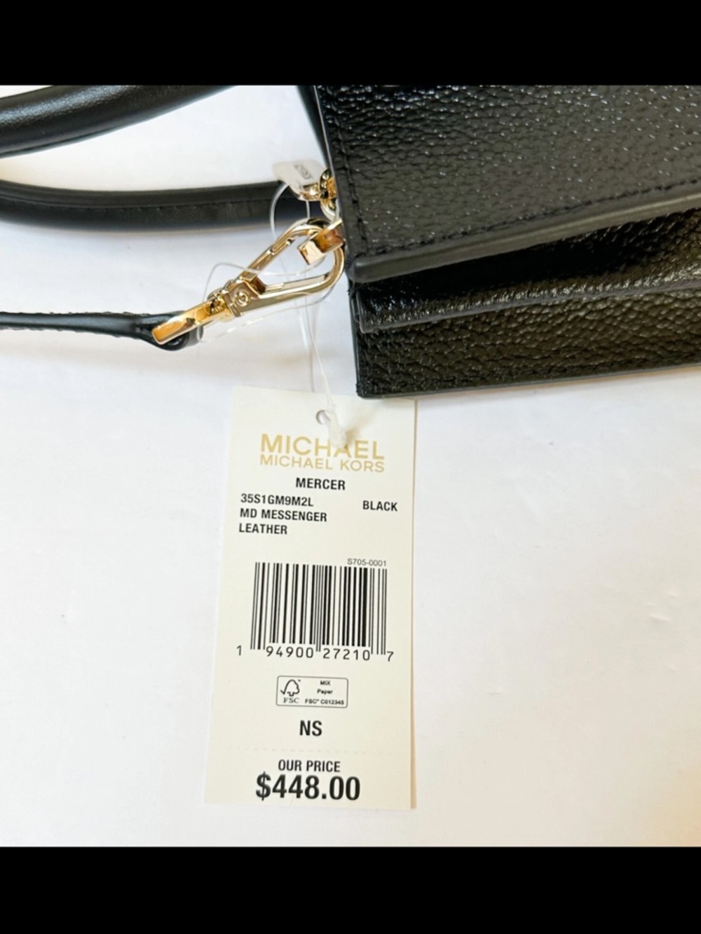 Michael Kors Mercer Medium Satchel Shoulder Crossbody Bag Black - Picture 5 of 7